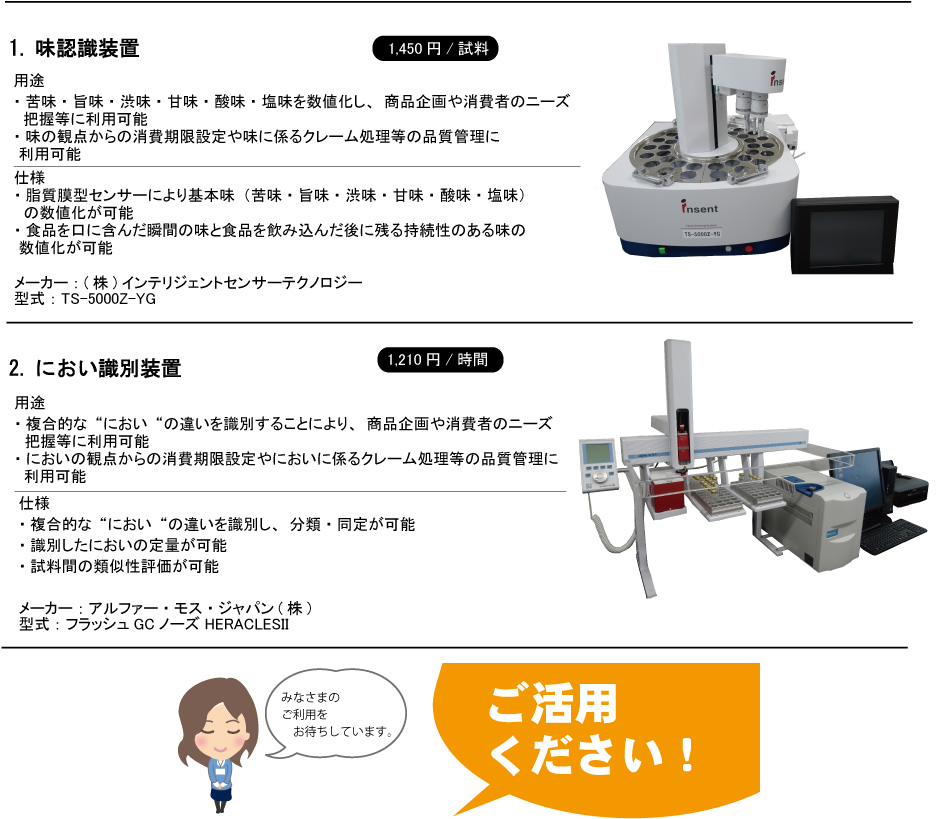 食品技術グループ導入機器