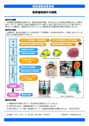 衝撃緩和帽子の開発