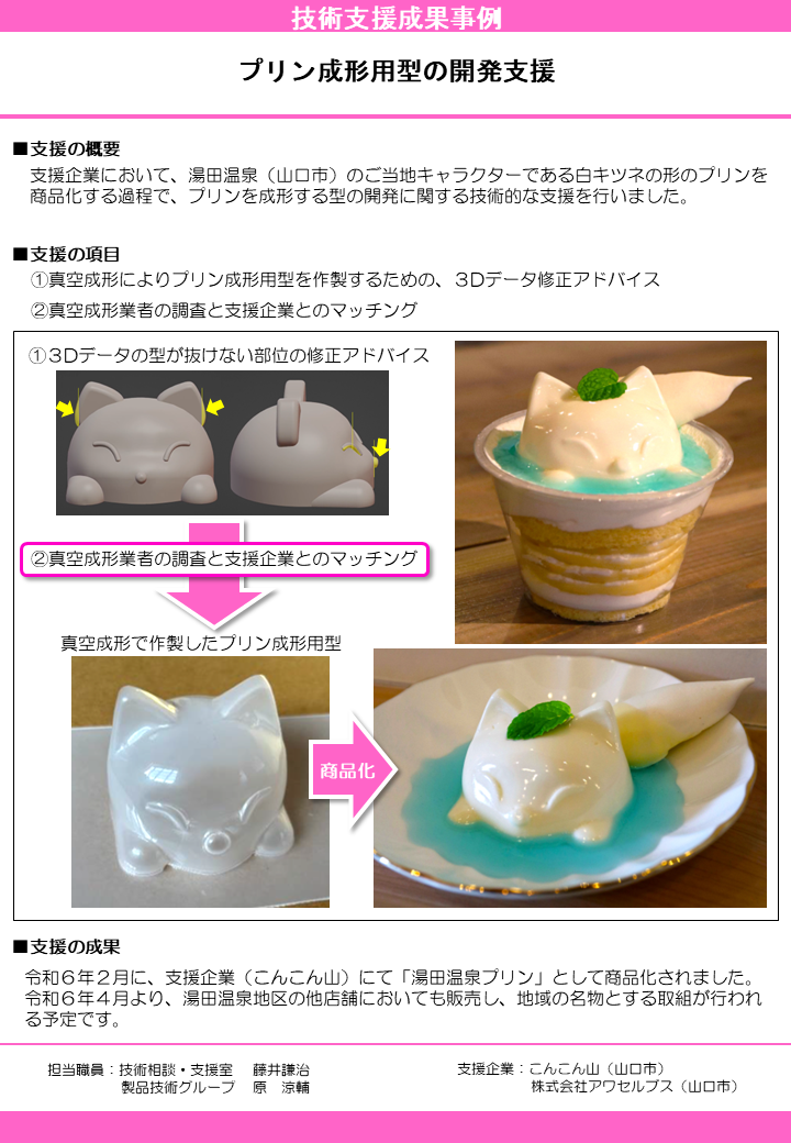 プリン成形用型の開発支援