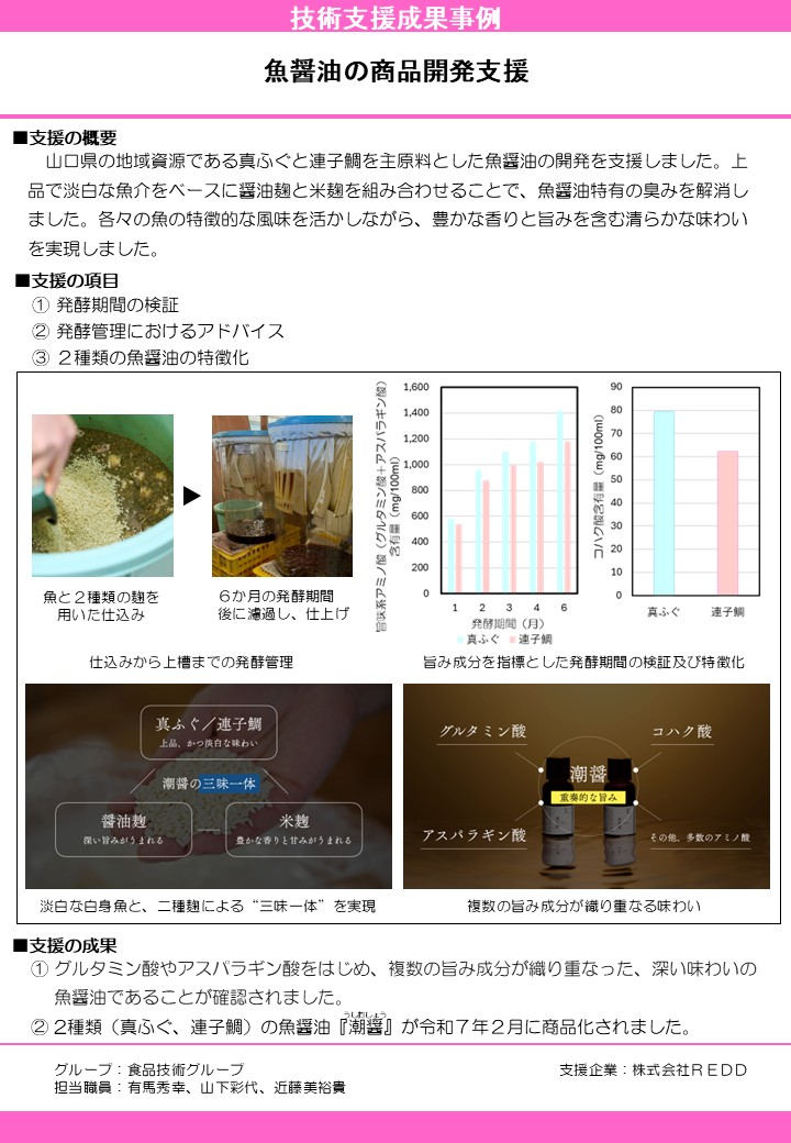 魚醤油の商品開発支援